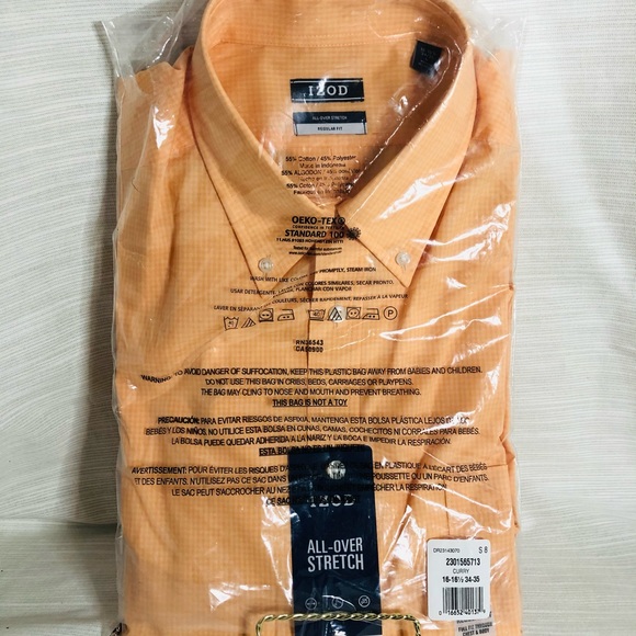 New IZOD Reg Stretch Dress Shirt 16/16.5 - 34-35 - Picture 2 of 3